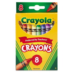 Crayola CYO523008 Classic Color Crayons, Peggable Retail Pack, Peggable Retail Pack, 8 Colors/Pack