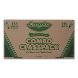 Crayola 523349 Crayons and Markers Combo Classpack, Eight Colors, 256/Set