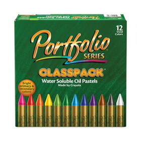Crayola CYO523630 Portfolio Series Oil Pastels, 12 Assorted Colors, 300/Carton