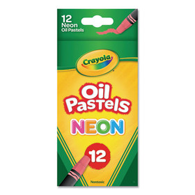 Crayola CYO524613 Neon Oil Pastels, Assorted, 12/Pack