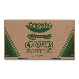 Crayola CYO528008 Classpack Regular Crayons, 8 Colors, 800/Box