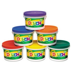 Crayola CYO570016 Modeling Dough Bucket, 3 lbs, Assorted Colors, 6 Buckets/Set