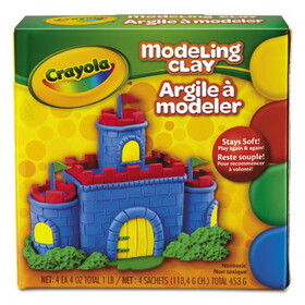 Crayola CYO570300 Modeling Clay Assortment, 4 oz of Each Color Blue/Green/Red/Yellow, 1 lb