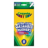 Crayola CYO587809 Washable Markers, Fine Point, Classic Colors, 8/pack