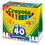 Crayola CYO587858 Ultra-Clean Washable Markers, Broad Bullet Tip, Assorted Colors, 40/Set, Price/ST