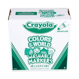 Crayola CYO588208 Ultra-Clean Washable Marker Classpack, Broad Bullet Tip, 8 Assorted Colors, 192/Pack