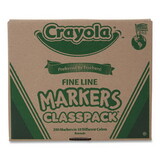 Crayola CYO588210 Non-Washable Classpack Markers, Fine Point, Ten Assorted Colors, 200/box