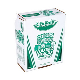 Crayola CYO682023 Colors of the World Colored Pencils Classpack Set, Assorted Lead and Barrel Colors, 240/Pack