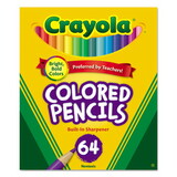 Crayola CYO683364 Colored Woodcase Pencil, Hb, 3.3 Mm, Assorted, 64/pack