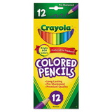 Crayola CYO684012 Long Barrel Colored Woodcase Pencils, 3.3 Mm, 12 Assorted Colors/set