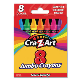 Cra-Z-Art CZA10203WM48 Jumbo Crayons, 8 Assorted Colors, 8/Pack