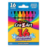 Cra-Z-Art CZA1020448 Washable Jumbo Crayons, 16 Assorted Colors, 16/Pack
