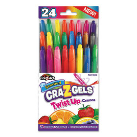 Cra-Z-Art CZA1029124 Scented Cra-Z-Gels Twistup Crayons, 24 Assorted Colors, 24/Pack