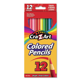Cra-Z-Art CZA1040472 Colored Pencils, 12 Assorted Lead/Barrel Colors, 12/Set