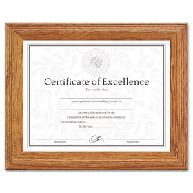 DAX MANUFACTURING INC. DAX2703N8X Document/certificate Frame, Wood, 8-1/2 X 11, Stepped Oak