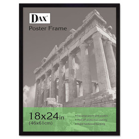 DAX MANUFACTURING INC. DAX2860W2X Flat Face Wood Poster Frame, Clear Plastic Window, 18 X 24, Black Border