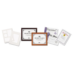 DAX MANUFACTURING INC. DAXN100MT Plaque-In-An-Instant Kit W/certs & Mats, Wood/acrylic Up To 8 1/2 X 11, Mahogany