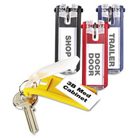 Durable DBL194900 Key Tags For Locking Key Cabinets, Plastic, 1 1/8 X 2 3/4, Assorted, 24/pack