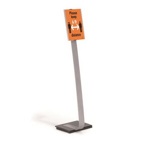 DURABLE OFFICE PRODUCTS CORP. DBL481423 Info Sign Duo Floor Stand, Letter-Size Inserts, 15 X 44-1/2, Clear