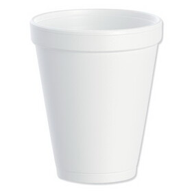 Dart DCC10J10 Foam Drink Cups, 10 oz, White, 25/Bag, 40 Bags/Carton