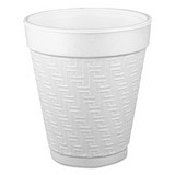 Dart 10KY10 Small Foam Drink Cup, 10 oz, Hot/Cold, White, 25/Bag, 40 Bags/Carton