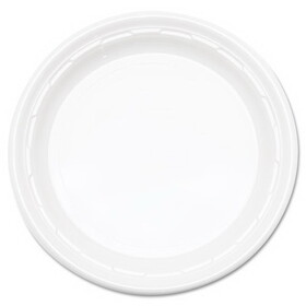 Dart DCC10PWF Famous Service Impact Plastic Dinnerware, Plate, 10 1/4" Dia, White, 500/carton