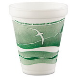 Dart DCC12J16H Horizon Hot/Cold Foam Drinking Cups, 12 oz, Green/White, 25/Bag, 40 Bags/Carton