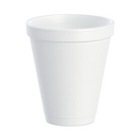 Dart DCC12J16 Foam Drink Cups, 12 oz, Squat, White, 1,000/Carton