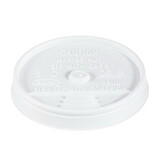 Dart DCC12UL Sip-Through Lids For 10, 12, 14 Oz Foam Cups, Plastic, White, 1000/carton