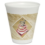 Dart DCC12X16G Café G Foam Hot/Cold Cups, 12 oz, Brown/Red/White, 1,000/Carton
