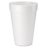 Dart DCC16J165 Foam Drink Cups, 16 oz, White, 20/Bag, 25 Bags/Carton