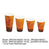 Dart DCC16U16ESC Fusion Escape Foam Hot/Cold Cups, 16 oz, Brown/Black, 1,000/Carton