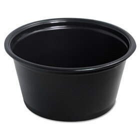 Dart 200PCBLK Conex Complements Plastic Portion Cup, 2 oz., Black, 125/Bag, 20 Bags/Carton