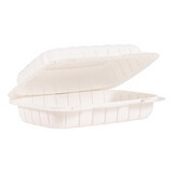 ProPlanet by Dart DCC206MFPPHT1 Hinged Lid Containers, Hoagie Container, 6.5 x 9 x 2.8, White, 200/Carton