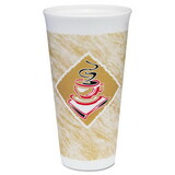 Dart DCC20X16G Cafe G Foam Hot/Cold Cups, 20 oz, Brown/Red/White, 500/Carton