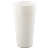 Dart DCC24J16 Drink Foam Cups, Hot/cold, 24oz, White, 25/bag, 20 Bags/carton
