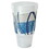 Dart 32AJ20E Impulse Hot/Cold Foam Drinking Cup, 32 oz, Flush Fill, Pedestal Base, White/Blue/Gray, 16/Bag, 25 Bags/Carton, Price/CT