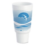 Dart DCC44AJ32H Horizon Hot/Cold Foam Drinking Cups, 44 oz, Ocean Blue/White, 15/Bag, 20 Bags/Carton