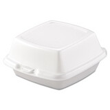 Dart DCC60HT1 Carryout Food Containers, Foam, 1-Comp, 5 7/8 X 6 X 3, White, 500/carton