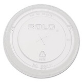 SOLO Cup DCC662TSPK Straw-Slot Cold Cup Lids, 9oz-20oz Cups, Clear, 100/pack