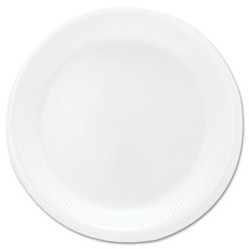 Solo Cup Company DCC6PWQRPK Mediumweight Foam Dinnerware, Plates, 6" dia, White, 125/Pack