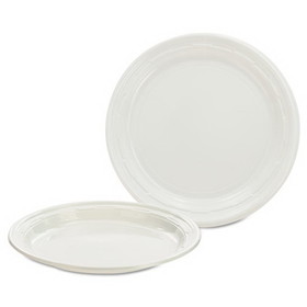 Dart 7PWF Plastic Plates, 7 Inches, White, Round, 125/Pack, 8 Packs/Carton