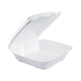 Dart DCC90HT1 Insulated Foam Hinged Lid Containers, 1-Compartment, 9 x 9.4 x 3, White, 200/Pack, 2 Packs/Carton