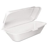 Dart DCC99HT1R Foam Hoagie Container With Removable Lid, 9-4/5x5-3/10x3-3/10, White, 125/bag