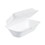 Dart DCC99HT1R Foam Hinged Lid Container, Hoagie Container with Removable Lid, 5.3 x 9.8 x 3.3, White, 125/Bag, 4 Bags/Carton, Price/CT