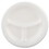 Dart DCC9CPWQR Laminated Foam Plates, 3-Compartment, 9" dia, White, 125/Pack, 4 Packs/Carton, Price/CT