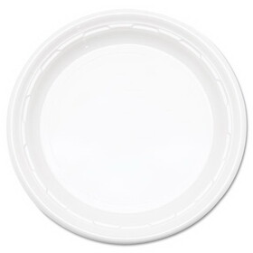 Dart 9PWF Famous Service Plastic Dinnerware, Plate, 9", White, 125/Pack, 4 Packs/Carton
