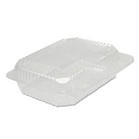 Dart C26UT1 StayLock Clear Hinged Lid Containers, Plastic, 6" x 2 1/10" x 7", 125/PK, 2/CT