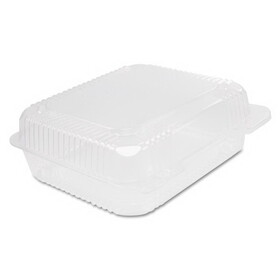 Dart DCCC51UT1 StayLock Clear Hinged Lid Containers, 7.8 x 8.3 x 3, Clear, 125/Bag, 2 Bags/Carton