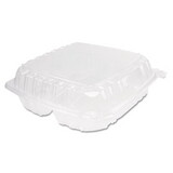 Dart C95PST3 ClearSeal Plastic Hinged Container, 3-Comp, 9 x 9-1/2 x 3, 100/Bag, 2 Bags/CT